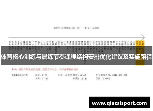 体育核心训练与晨练节奏课程结构安排优化建议及实施路径